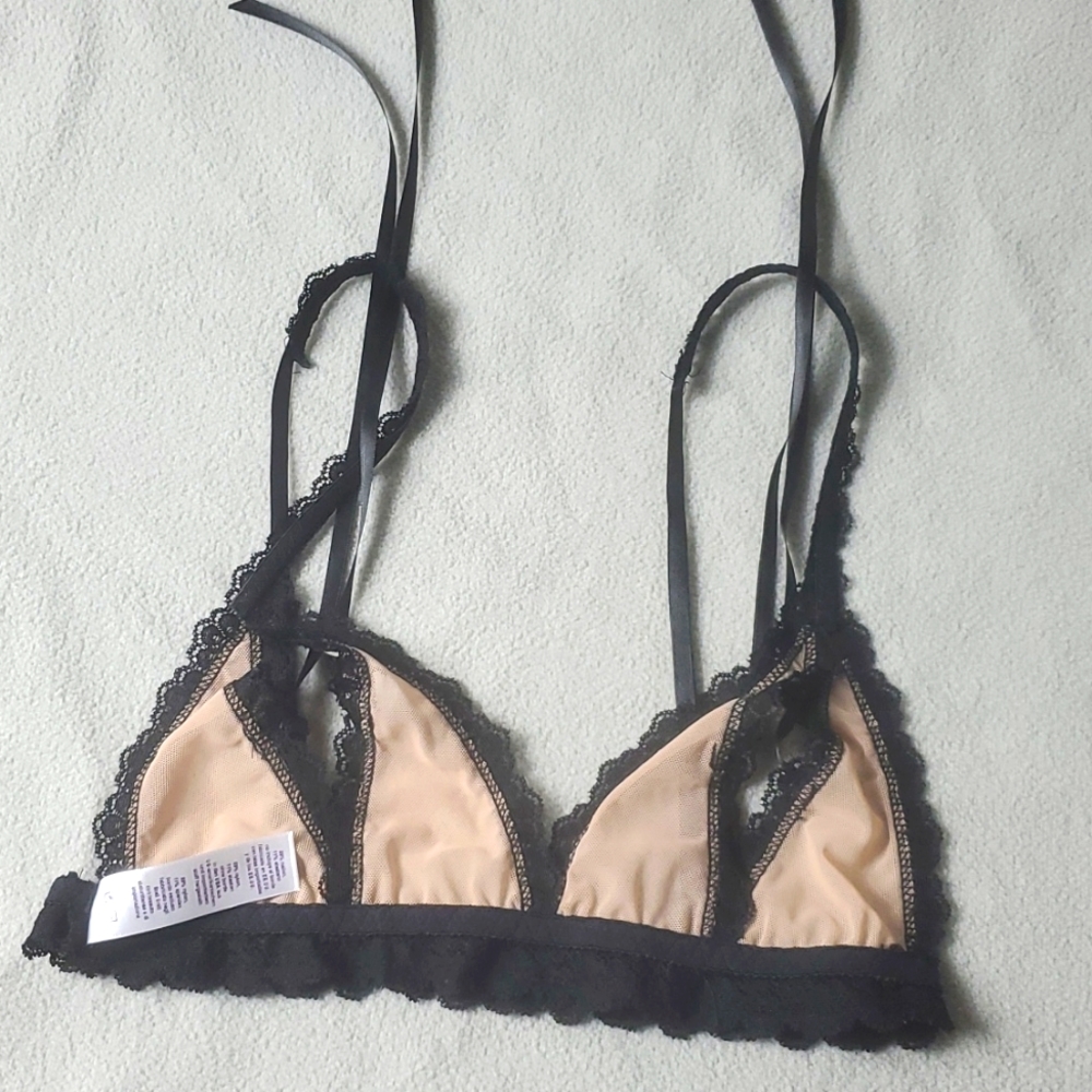 HANKY PANKY WOMEN'S  RACY  NUDE  ILLUSION  BRALETTE  ,NEW, NO TAGS - Picture 4 of 5